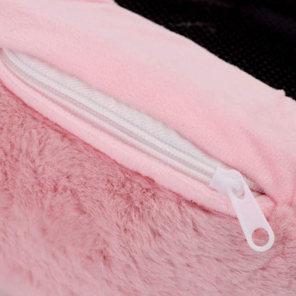 IMIKEYA Cozy Plush Foot Warmer & Gentle Massager – USB Heated Thermal Slippers (Pink)