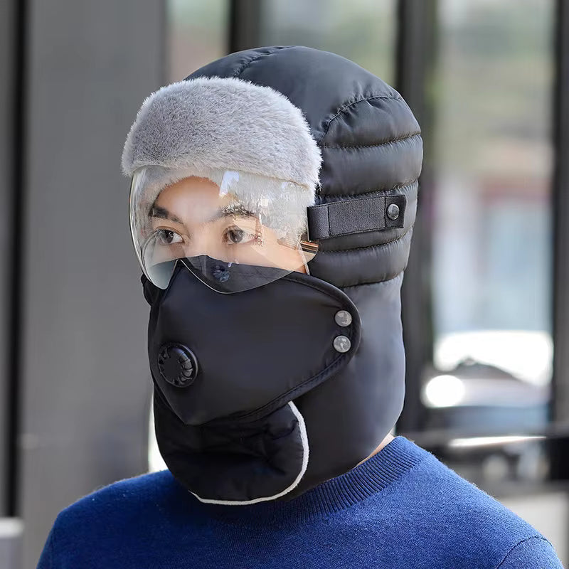 Winter Thermal Hood with Face Cover & Neck Warmer