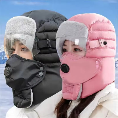 Winter Thermal Hood with Face Cover & Neck Warmer
